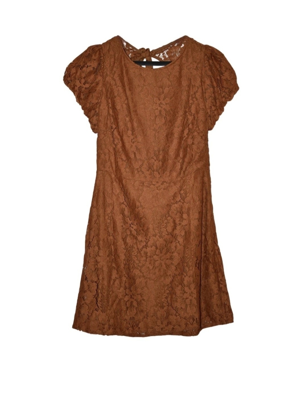 Free People Pretty Penny Lace Mini Dress - Brown Terracotta (Size M) - NWT